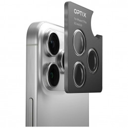 UNIQ Optix aliuminio kameros objektyvo apsauga, skirta iPhone 17 su aplikatoriumi – violetinė