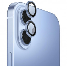 UNIQ Optix aliuminio kameros objektyvo apsauga, skirta iPhone 17 su aplikatoriumi – mėlyna