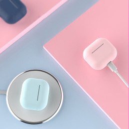 „AirPods Pro“ silikoninis minkštas ausinių dėklas, baltas (C dėklas)