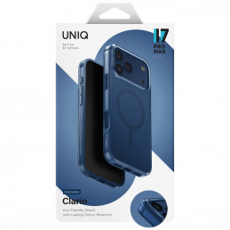 UNIQ Clario Magclick įkrovimo dėklas, skirtas iPhone 17 Pro Max – mėlynas
