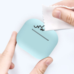 „AirPods 2“ / „AirPods 1“ silikoninis minkštas ausinių dėklas, baltas (C dėklas)