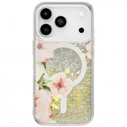UNIQ Coehl Fleurette magnetinis įkrovimo dėklas, skirtas iPhone 17 Pro – skaidrus