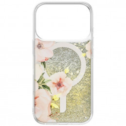 UNIQ Coehl Fleurette magnetinis įkrovimo dėklas, skirtas iPhone 17 Pro – skaidrus
