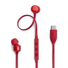 JBL Tune 310C į ausis įdedamos laidinės USB-C ausinės – raudonos