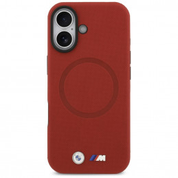 BMW M FW metalinis logotipo „MagSafe“ dėklas, skirtas iPhone 17 – raudonas