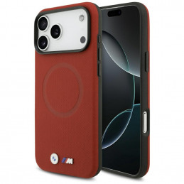 BMW M FW metalinis logotipo „MagSafe“ dėklas, skirtas „iPhone 17 Pro Max“ – raudonas