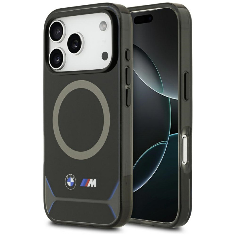 BMW M IML metalinių mygtukų ir logotipo „MagSafe“ dėklas, skirtas „iPhone 17 Pro“ – mėlynas