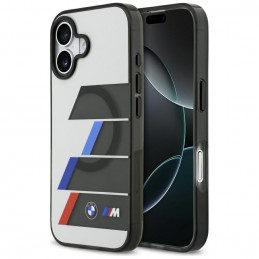 BMW M IML metalinių mygtukų su trijų spalvų linijomis „MagSafe“ dėklas, skirtas iPhone 17 – pilkas