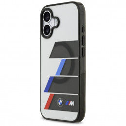 BMW M IML metalinių mygtukų su trijų spalvų linijomis „MagSafe“ dėklas, skirtas iPhone 17 – pilkas