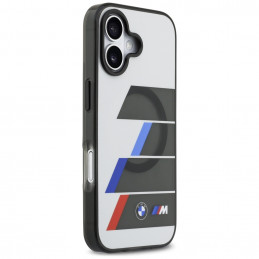 BMW M IML metalinių mygtukų su trijų spalvų linijomis „MagSafe“ dėklas, skirtas iPhone 17 – pilkas