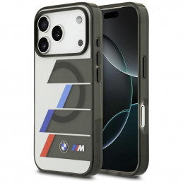 BMW M IML metalinių mygtukų su trijų spalvų linijomis „MagSafe“ dėklas, skirtas „iPhone 17 Pro“ – pilkas