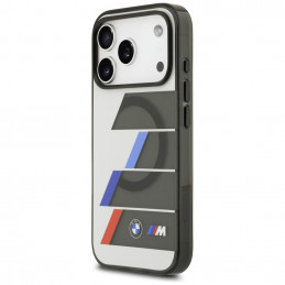BMW M IML metalinių mygtukų su trijų spalvų linijomis „MagSafe“ dėklas, skirtas „iPhone 17 Pro“ – pilkas