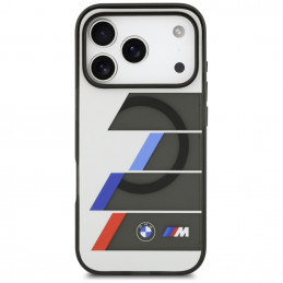 BMW M IML metalinių mygtukų su trijų spalvų linijomis „MagSafe“ dėklas, skirtas „iPhone 17 Pro“ – pilkas