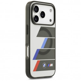 BMW M IML metalinių mygtukų su trijų spalvų linijomis „MagSafe“ dėklas, skirtas „iPhone 17 Pro“ – pilkas