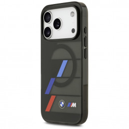 BMW M IML metalinių mygtukų su trijų spalvų linijomis „MagSafe“ dėklas, skirtas „iPhone 17 Pro“ – juodas