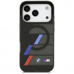 BMW M IML metalinių mygtukų ir trijų spalvų linijų „MagSafe“ dėklas, skirtas „iPhone 17 Pro Max“ – juodas