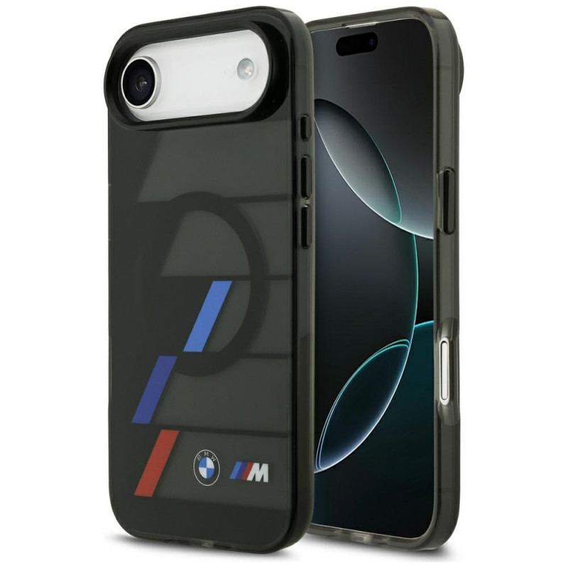 BMW M IML metalinių mygtukų, trispalvių linijų „MagSafe“ dėklas, skirtas „iPhone Air“ – juodas