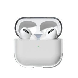 Dėklas AirPods Pro tvirtas, tvirtas, skaidrus dangtelis ausinėms (dėklas A)