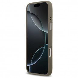 „Guess Grained Big 4G Classic“ logotipo dėklas, skirtas iPhone 17 Pro Max – rudas