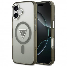 „Guess IML Gradient Triangle Logo MagSafe“ dėklas, skirtas iPhone 17 – alyvuogių spalvos