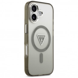 „Guess IML Gradient Triangle Logo MagSafe“ dėklas, skirtas iPhone 17 – alyvuogių spalvos
