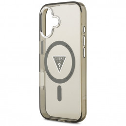 „Guess IML Gradient Triangle Logo MagSafe“ dėklas, skirtas iPhone 17 – alyvuogių spalvos