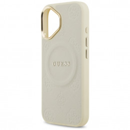 „Guess Peony Hot Stamp MagSafe iPhone 17“ dėklas – smėlio spalvos