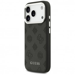 „Guess Peony Hot Stamp Script MagSafe“ dėklas, skirtas „iPhone 17 Pro“ – juodas