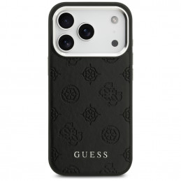 „Guess Peony Hot Stamp Script MagSafe“ dėklas, skirtas „iPhone 17 Pro“ – juodas