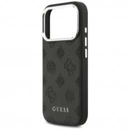 „Guess Peony Hot Stamp Script MagSafe“ dėklas, skirtas „iPhone 17 Pro“ – juodas