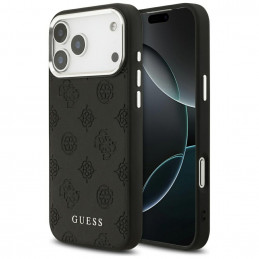 „Guess Peony Hot Stamp Script MagSafe“ dėklas, skirtas „iPhone 17 Pro Max“ – juodas