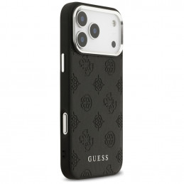 „Guess Peony Hot Stamp Script MagSafe“ dėklas, skirtas „iPhone 17 Pro Max“ – juodas