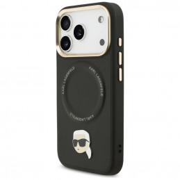 „Karl Lagerfeld Big Strap Karl Metal Logo MagSafe“ dėklas, skirtas „iPhone 17 Pro Max“ – juodas