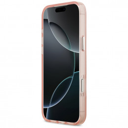 „Karl Lagerfeld IML Aquarelle Choupette & Logo MagSafe“ dėklas, skirtas „iPhone 17 Pro“ – rožinis