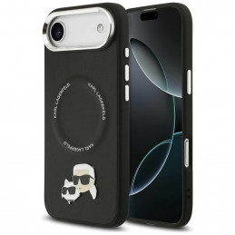 Karl Lagerfeld Karl & Choupette Pins MagSafe dėklas, skirtas iPhone Air – juodas