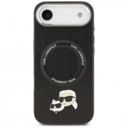 Karl Lagerfeld Karl & Choupette Pins MagSafe dėklas, skirtas iPhone Air – juodas