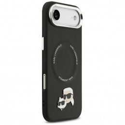 Karl Lagerfeld Karl & Choupette Pins MagSafe dėklas, skirtas iPhone Air – juodas