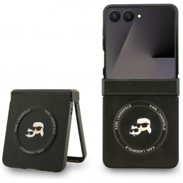 Karl Lagerfeld Karl&Choupette Pins MagSafe dėklas, skirtas Samsung Galaxy Z Flip 7 - juodas
