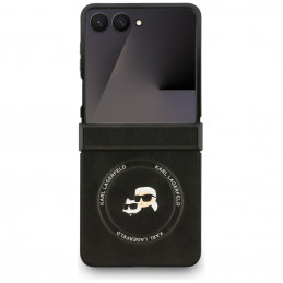 Karl Lagerfeld Karl&Choupette Pins MagSafe dėklas, skirtas Samsung Galaxy Z Flip 7 - juodas
