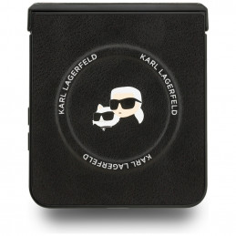 Karl Lagerfeld Karl&Choupette Pins MagSafe dėklas, skirtas Samsung Galaxy Z Flip 7 - juodas