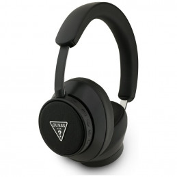 Ausinės „Guess Saffiano Triangle Logo Bluetooth ENC“ – juodos