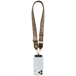 „Guess“ universalus CBDY 4G „Tether Patch Strass“ metalinis telefono dirželis – rudas