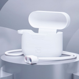 3mk silikoninis „AirPods Pro 3“ dėklas – baltas