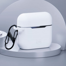 3mk silikoninis „AirPods Pro 3“ dėklas – baltas