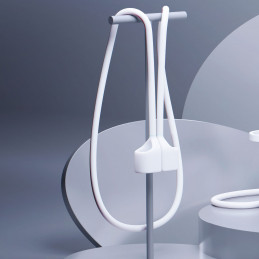 3mk silikoninis „AirPods Pro 3“ dėklas – baltas