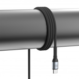3mk Hyper Cable N-SERIES USB-A / USB-C 1m 9V/ 2A 18W / juodas