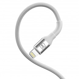 3mk Hyper Cable N-SERIES USB-C / Lightning 1m 9V/ 2A 20W / baltas