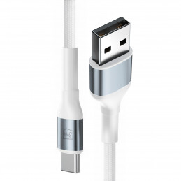 3mk Hyper Cable N-SERIES USB-A / USB-C 1m 9V/ 2A 18W / baltas