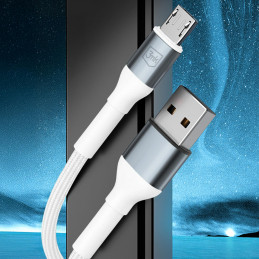 3mk Hyper Cable N-SERIES USB-A / MicroUSB 1m 5V/ 2.4A 12W / baltas