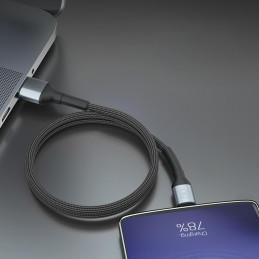3mk Hyper Cable N-SERIES USB-A / MicroUSB 1m 5V/ 2.4A 12W / juodas